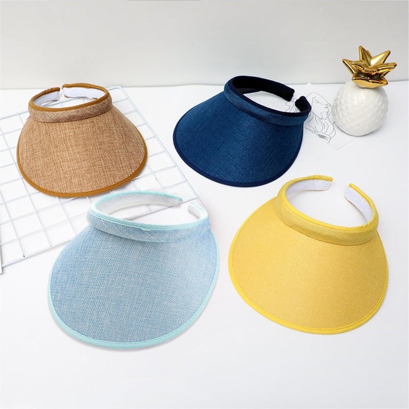 jecvxor Cloth Covered Slip-On Visor for Women, Adjustable Cap Sports Sun Visors for Men - Image 4
